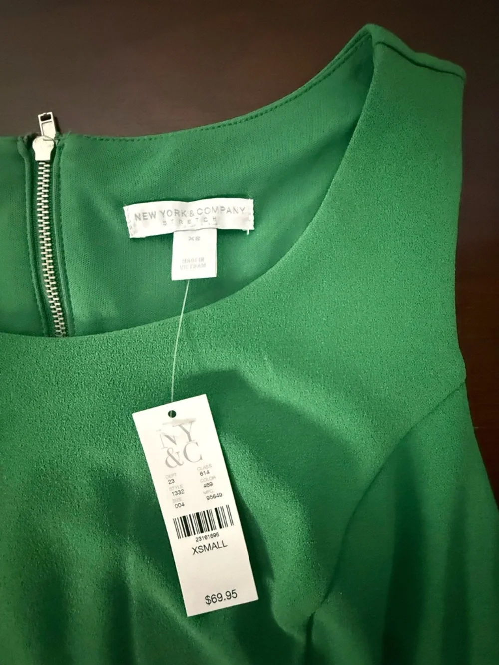 New York & Company Sleeveless Emerald Green Sheath Dress XS X-Small - Picture 7 of 10